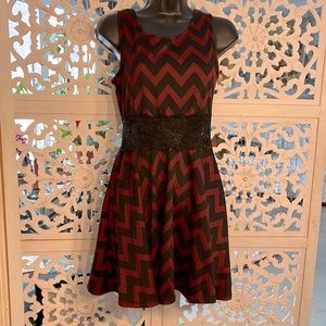 About a girl Los Angeles- cute slip on summer dress.Sheer black lace waist line.